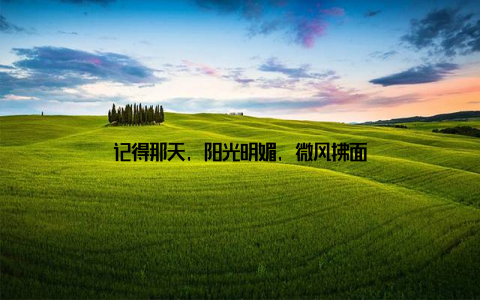 记得那天, 阳光明媚, 微风拂面