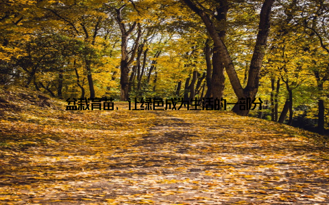 盆栽育苗, 让绿色成为生活的一部分