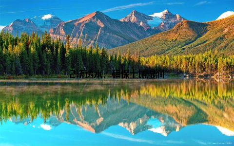 2浇透水, 确保土壤湿润