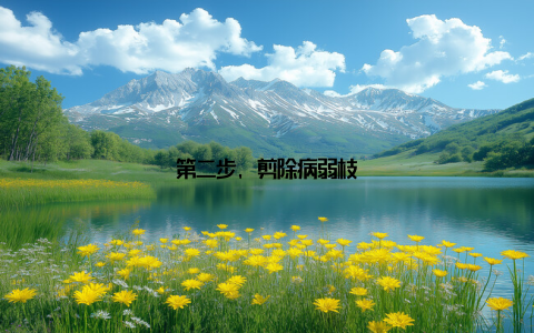 第二步, 剪除病弱枝